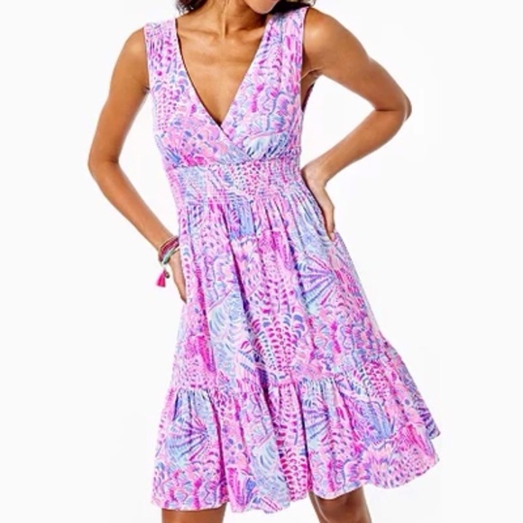 Lilly Pulitzer Dresses & Skirts - Lilly Pulitzer Vivette Fit & Flare Dress Raz Berry See You Soon Medium